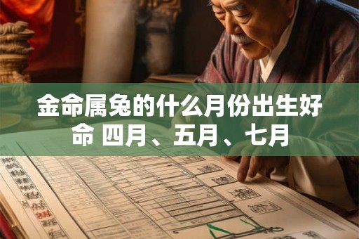 金命属兔的什么月份出生好命 四月、五月、七月