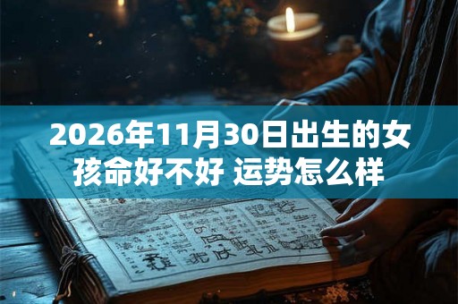2026年11月30日出生的女孩命好不好 运势怎么样