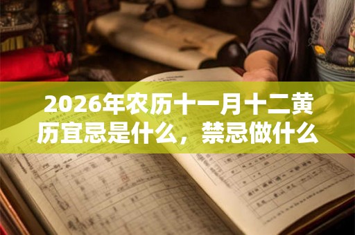 2026年农历十一月十二黄历宜忌是什么，禁忌做什么事？
