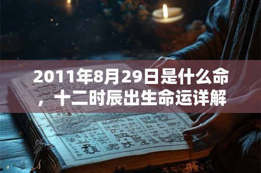 2011年8月29日是什么命，十二时辰出生命运详解