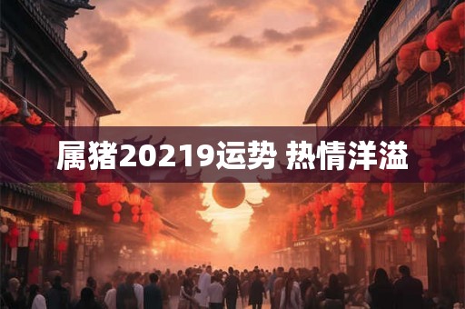 属猪20219运势 热情洋溢