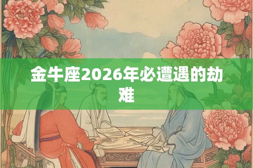 金牛座2026年必遭遇的劫难