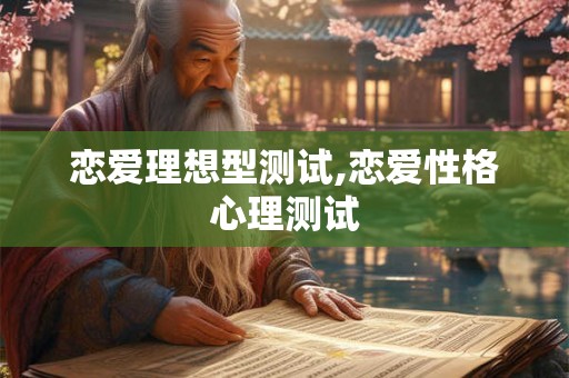 恋爱理想型测试,恋爱性格心理测试
