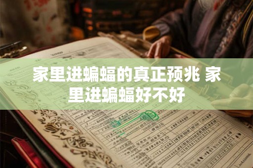 家里进蝙蝠的真正预兆 家里进蝙蝠好不好 家里进蝙蝠的真正预兆 家里进蝙蝠好不好