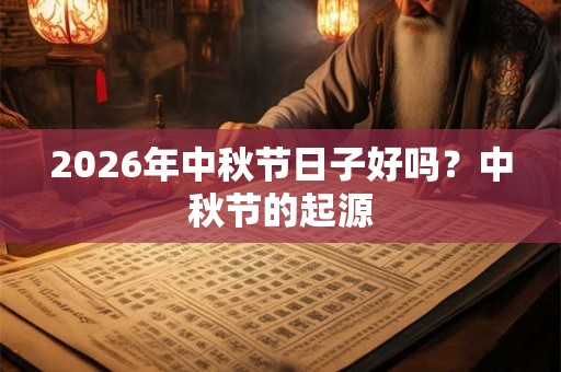 2026年中秋节日子好吗？中秋节的起源