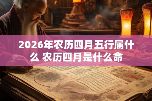 2026年农历四月五行属什么 农历四月是什么命