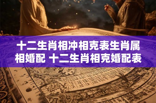 十二生肖相冲相克表生肖属相婚配 十二生肖相克婚配表有哪些冲突