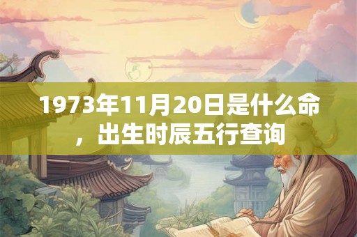 1973年11月20日是什么命，出生时辰五行查询