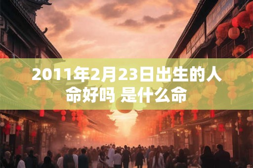 2011年2月23日出生的人命好吗 是什么命
