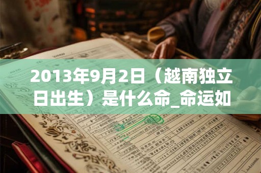 2013年9月2日（越南独立日出生）是什么命_命运如何