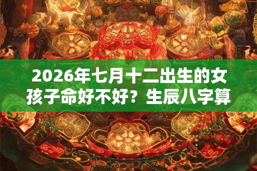 2026年七月十二出生的女孩子命好不好？生辰八字算命