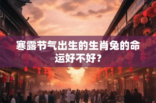 寒露节气出生的生肖兔的命运好不好？