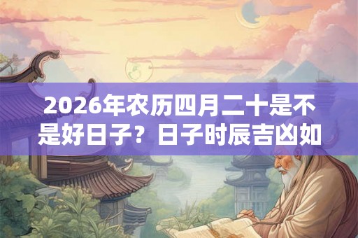 2026年农历四月二十是不是好日子?日子时辰吉凶如何? 2026年农历四月二十是不是好日子?日子时辰吉凶如何?
