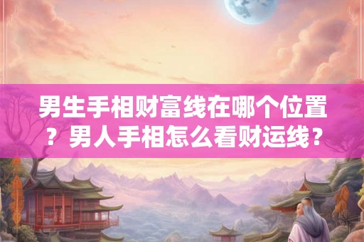 男生手相财富线在哪个位置？男人手相怎么看财运线？
