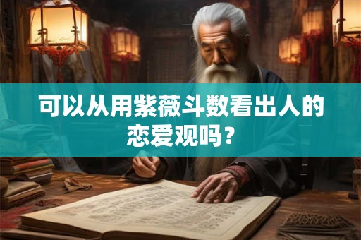 可以从用紫薇斗数看出人的恋爱观吗？