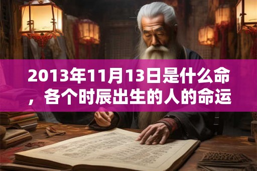 2013年11月13日是什么命，各个时辰出生的人的命运