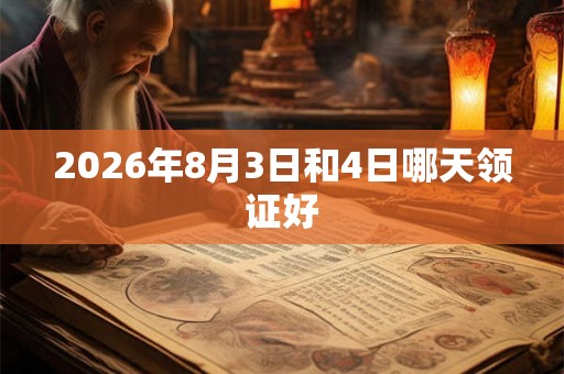 2026年8月3日和4日哪天领证好