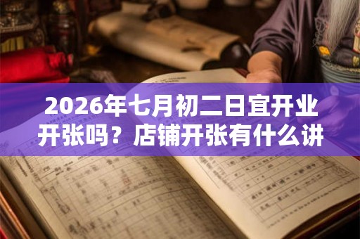 2026年七月初二日宜开业开张吗？店铺开张有什么讲究