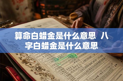 算命白蜡金是什么意思  八字白蜡金是什么意思