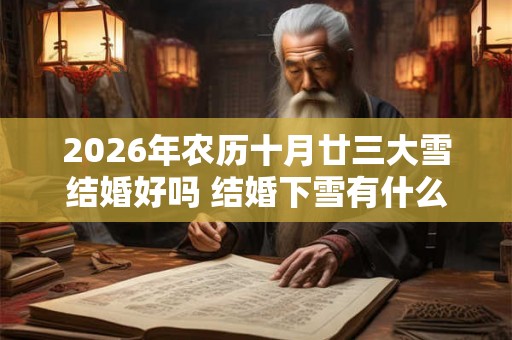 2026年农历十月廿三大雪结婚好吗 结婚下雪有什么寓意