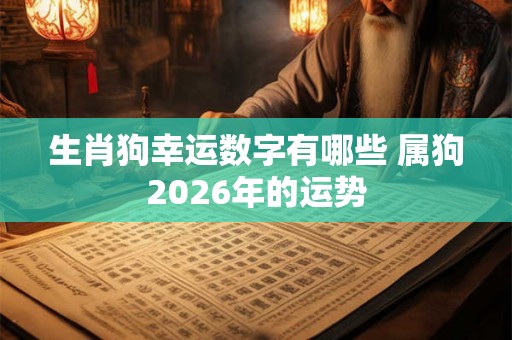 生肖狗幸运数字有哪些 属狗2026年的运势