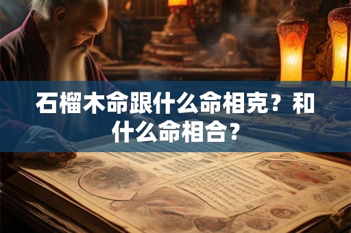 石榴木命跟什么命相克?和什么命相合? 石榴木命跟什么命相克?和什么命相合?