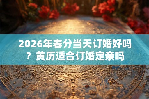 2026年春分当天订婚好吗？黄历适合订婚定亲吗