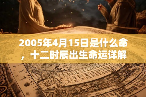 2005年4月15日是什么命，十二时辰出生命运详解
