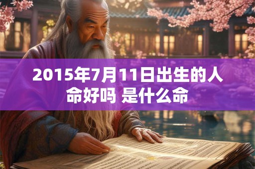 2015年7月11日出生的人命好吗 是什么命