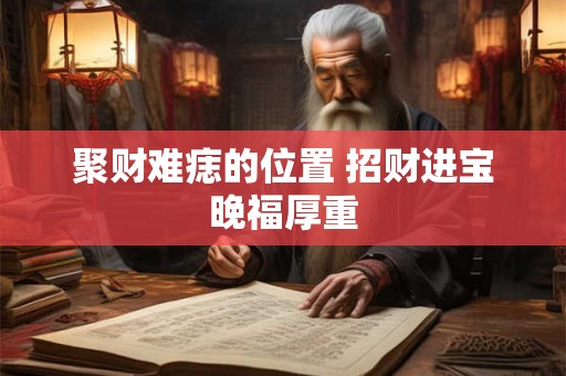 聚财难痣的位置 招财进宝晚福厚重