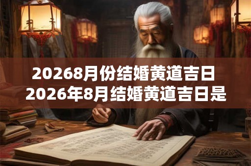 20268月份结婚黄道吉日 2026年8月结婚黄道吉日是哪天 20268月份结婚黄道吉日 2026年8月结婚黄道吉日是哪天