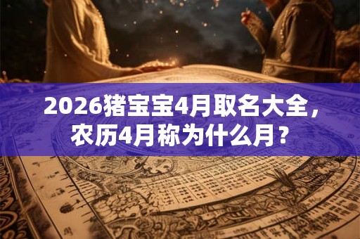 2026猪宝宝4月取名大全，农历4月称为什么月？