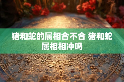 猪和蛇的属相合不合 猪和蛇属相相冲吗