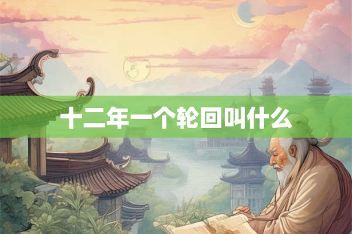 十二年一个轮回叫什么 十二年一个轮回叫什么