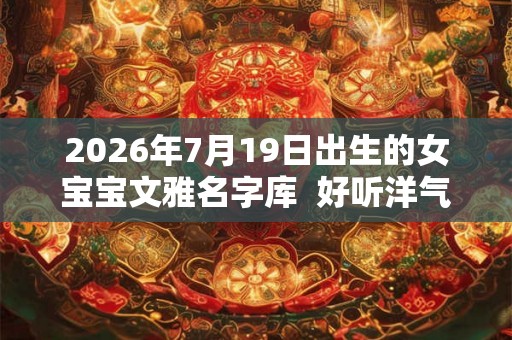 2026年7月19日出生的女宝宝文雅名字库  好听洋气