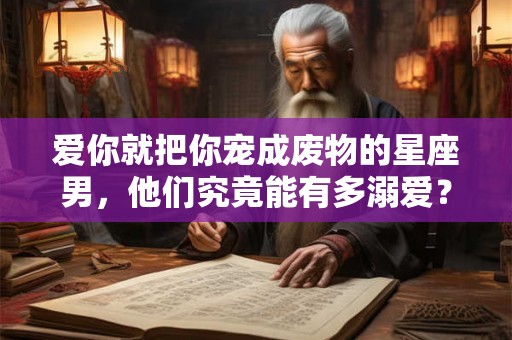 爱你就把你宠成废物的星座男，他们究竟能有多溺爱？