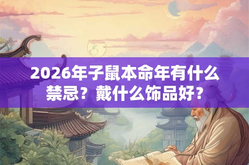 2026年子鼠本命年有什么禁忌？戴什么饰品好？