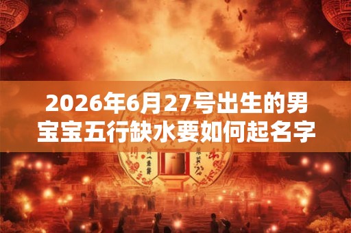 2026年6月27号出生的男宝宝五行缺水要如何起名字