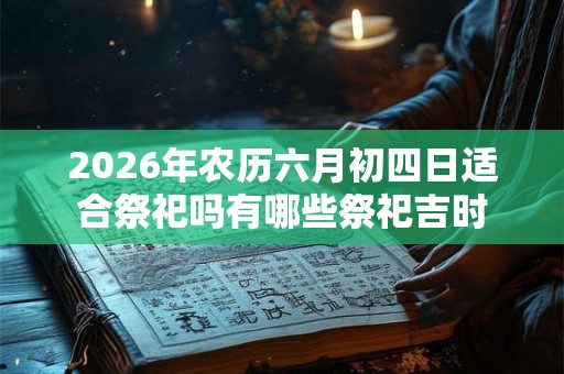 2026年农历六月初四日适合祭祀吗有哪些祭祀吉时 2026年农历六月初四日适合祭祀吗有哪些祭祀吉时