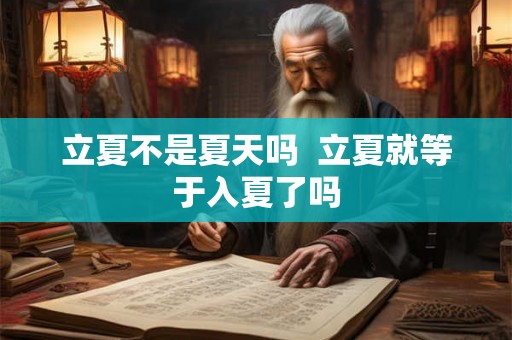 立夏不是夏天吗  立夏就等于入夏了吗