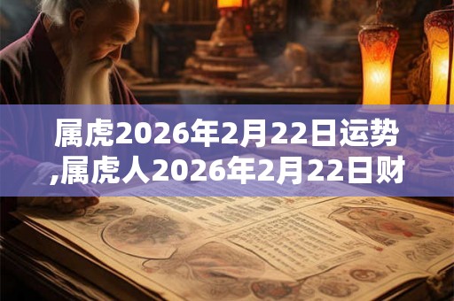 属虎2026年2月22日运势,属虎人2026年2月22日财运,生肖虎2026年2月22日运势