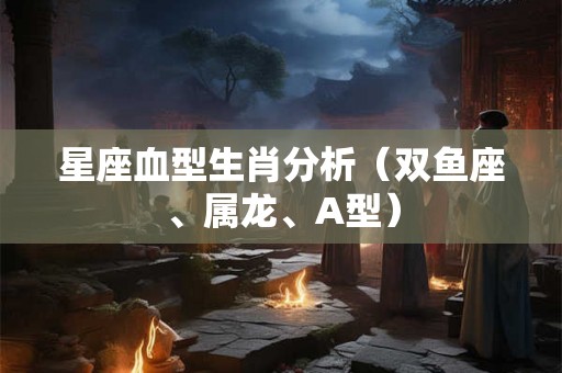星座血型生肖分析（双鱼座、属龙、A型）