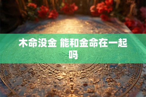 木命没金 能和金命在一起吗