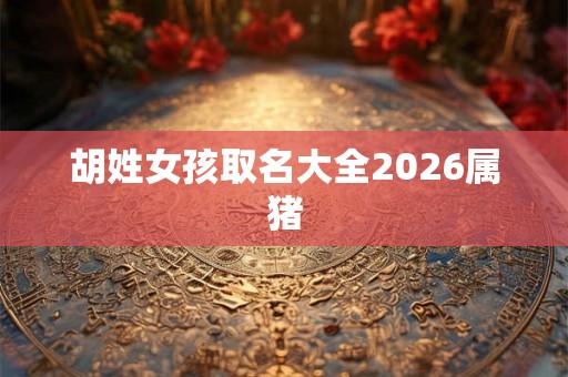 胡姓女孩取名大全2026属猪