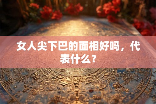 女人尖下巴的面相好吗，代表什么？