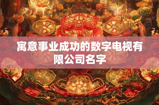 寓意事业成功的数字电视有限公司名字