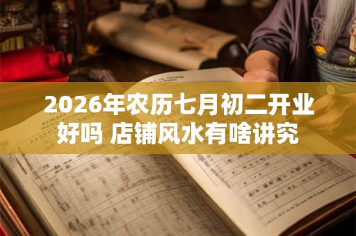2026年农历七月初二开业好吗 店铺风水有啥讲究