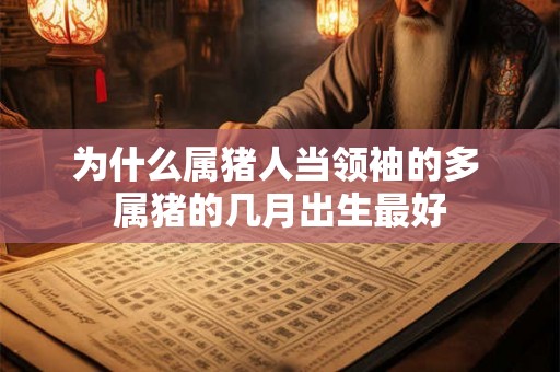 为什么属猪人当领袖的多 属猪的几月出生最好