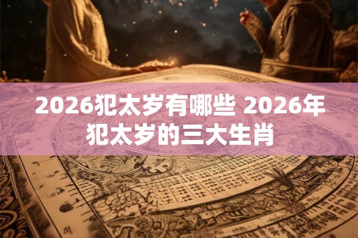 2026犯太岁有哪些 2026年犯太岁的三大生肖 2026犯太岁有哪些 2026年犯太岁的三大生肖