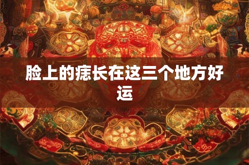 脸上的痣长在这三个地方好运